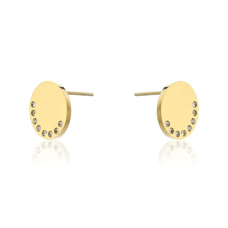 ⁨Surgical steel earrings gold plated stick KST2163⁩ at Wasserman.eu