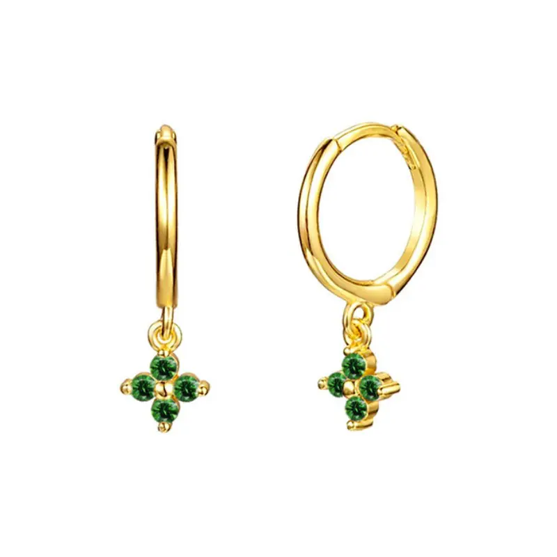 ⁨Gold plated stainless steel earrings English clasp KST2052ZIE⁩ at Wasserman.eu