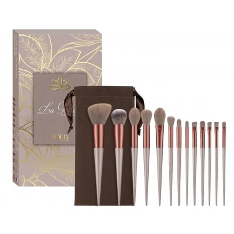 ⁨SET OF 13 MAKEUP BRUSHES CASE BRONZE PZ28BR⁩ at Wasserman.eu