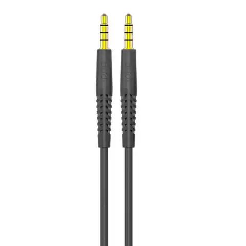 ⁨Kabel AUX mini jack 3.5mm do mini jack 3.5mm Budi, 1.2m (czarny)⁩ w sklepie Wasserman.eu