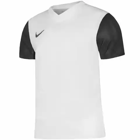 ⁨Koszulka Nike Dri-Fit Tiempo Premier 2 Jr (kolor Biały. Czarny, rozmiar S (128-137cm))⁩ w sklepie Wasserman.eu