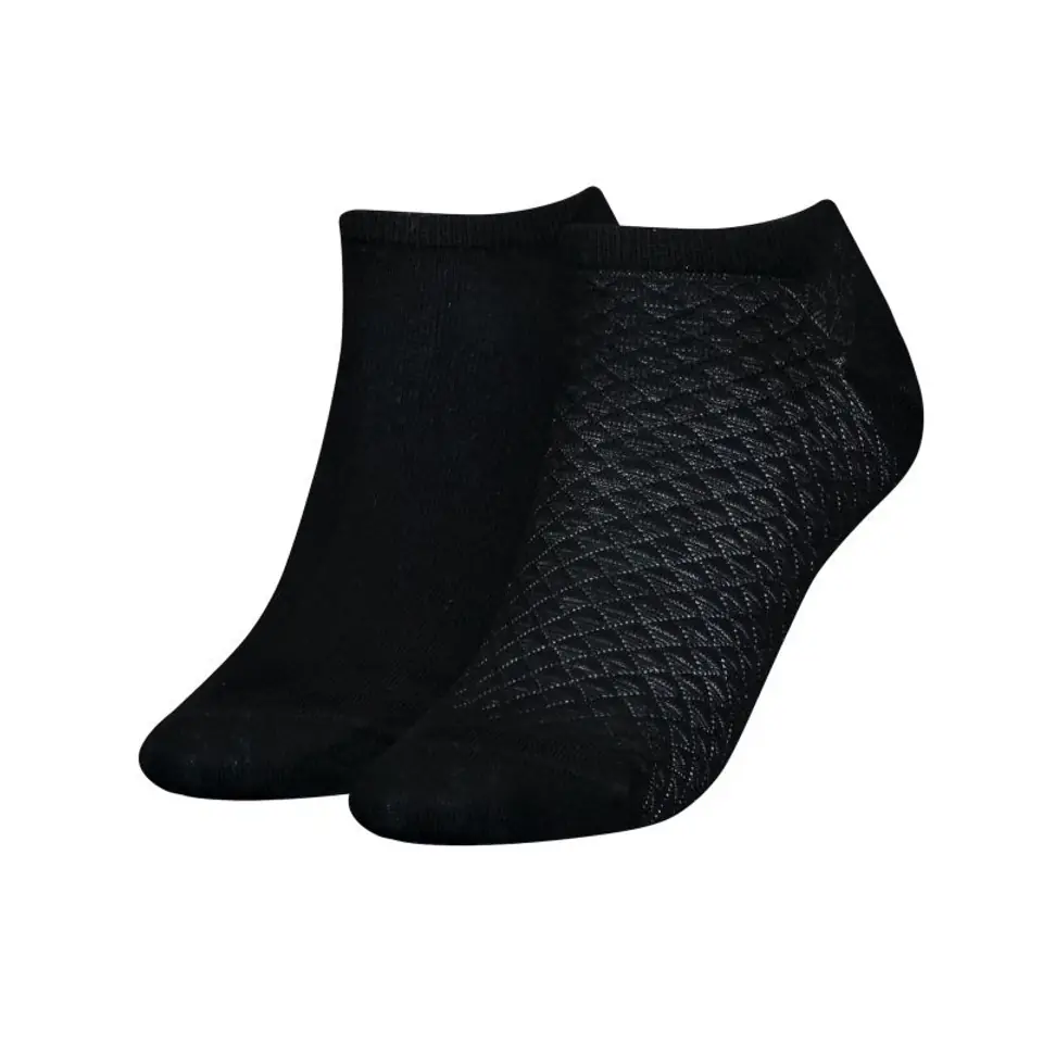 ⁨Skarpety Tommy Hilfiger Women Sneaker 2P Diamo (kolor Czarny, rozmiar 39-42)⁩ w sklepie Wasserman.eu