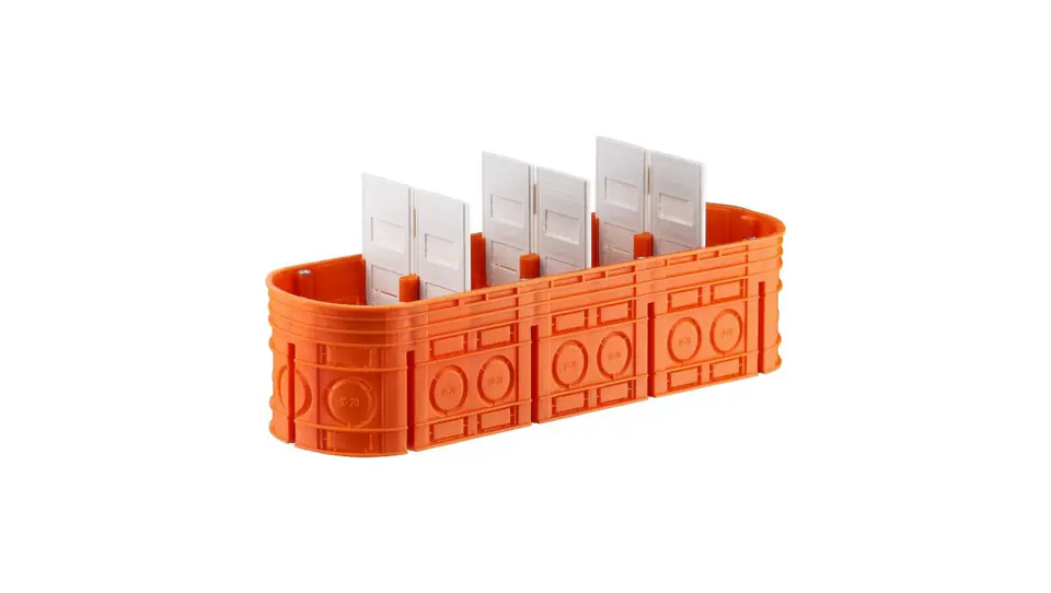 ⁨Quadruple flush box 60mm with screws orange M4x60F 33170008⁩ at Wasserman.eu