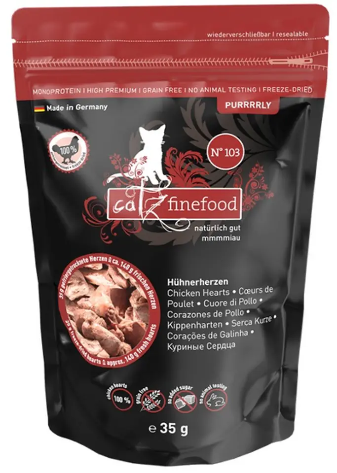 ⁨Catz Finefood Purrrrly N.103 Serca kurczaka 35g⁩ w sklepie Wasserman.eu