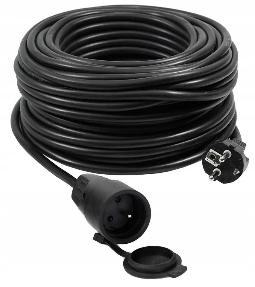 ⁨VERTEX PZO50M Retractable extension cable 50 m 3x2,5 mm Black⁩ at Wasserman.eu