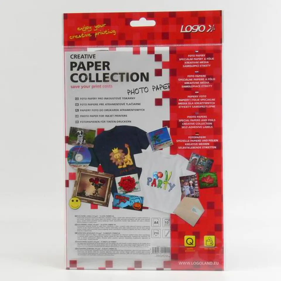 ⁨Logo foto papier, połysk, biały, A4, 200 g/m2, 10 szt., laser⁩ w sklepie Wasserman.eu