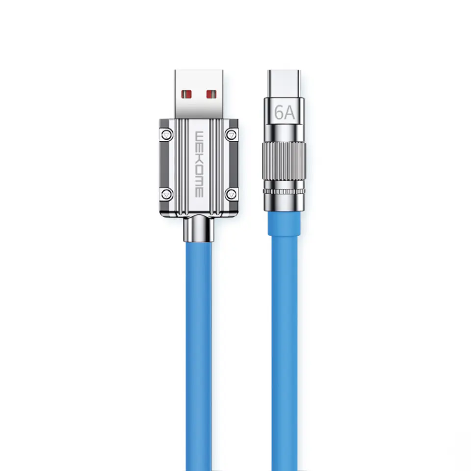 ⁨WEKOME WDC-186 Wingle Series - Kabel połączeniowy USB-A do USB-C Fast Charging 1 m (Niebieski)⁩ w sklepie Wasserman.eu