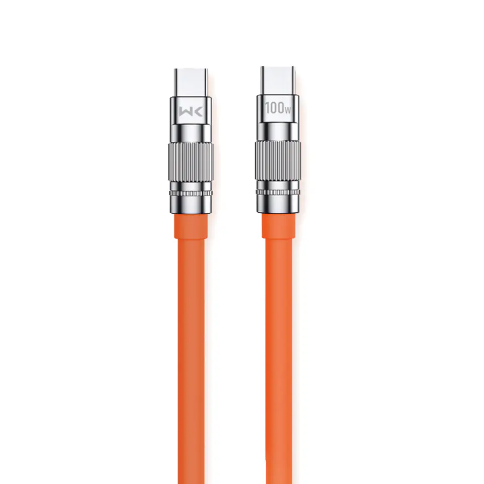 ⁨WEKOME WDC-188 Wingle Series - Kabel połączeniowy USB-C do USB-C 100W Fast Charging 1 m (Pomarańczowy)⁩ w sklepie Wasserman.eu