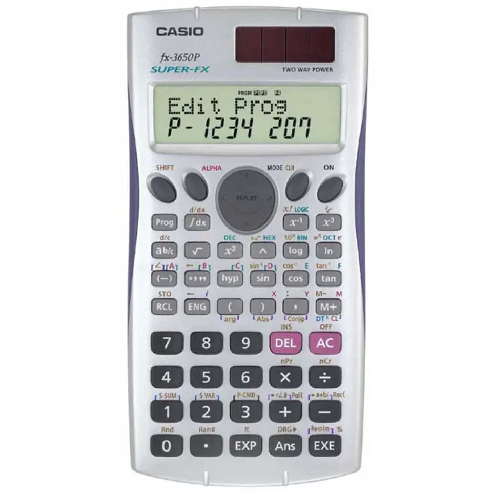 ⁨Casio Kalkulator FX 3650 P, biała, programowanie funkcji, dwuwierszowy 12 i 10 znaków⁩ w sklepie Wasserman.eu