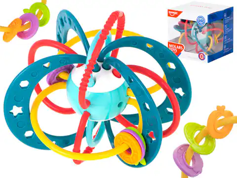 ⁨Sensory rattle teether for toddler turquoise⁩ at Wasserman.eu