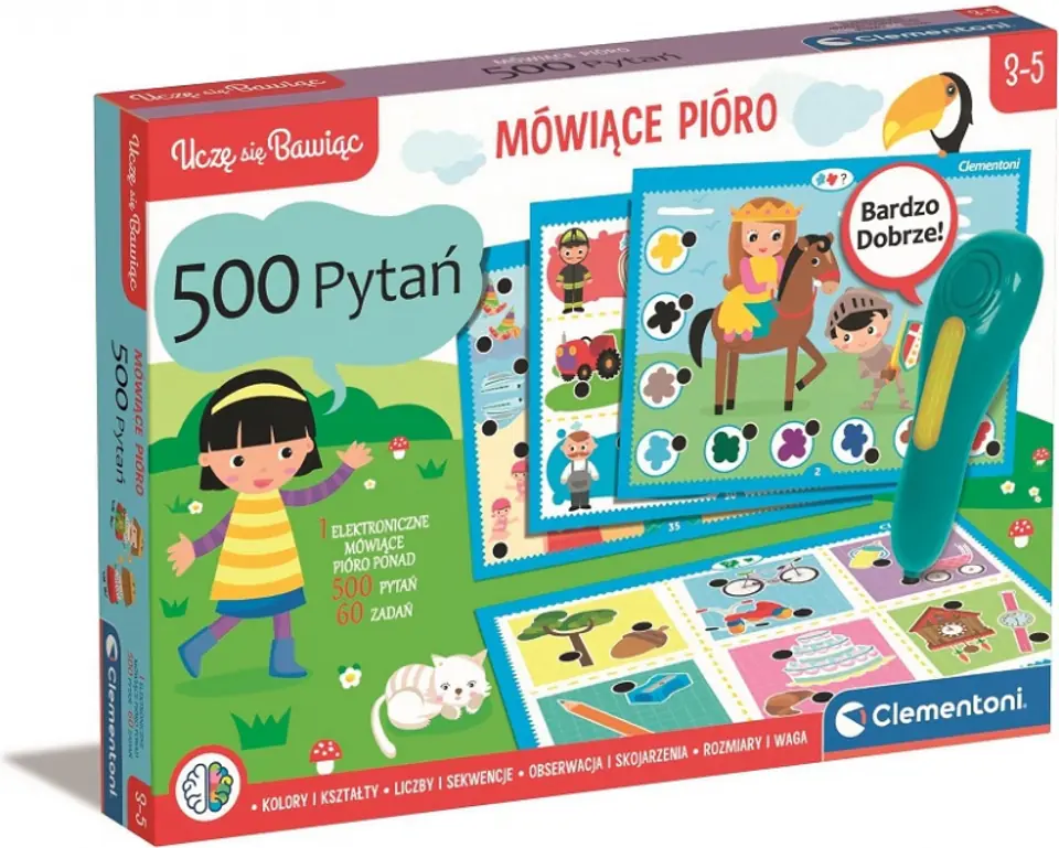 Mówiące pióro 500 pytań Clementoni w sklepie Wasserman.eu