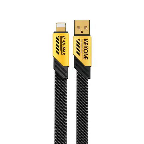 ⁨WEKOME WDC-190 Mecha Series - Kabel połączeniowy USB-A do Lightning Fast Charging 1 m (Żółty)⁩ w sklepie Wasserman.eu