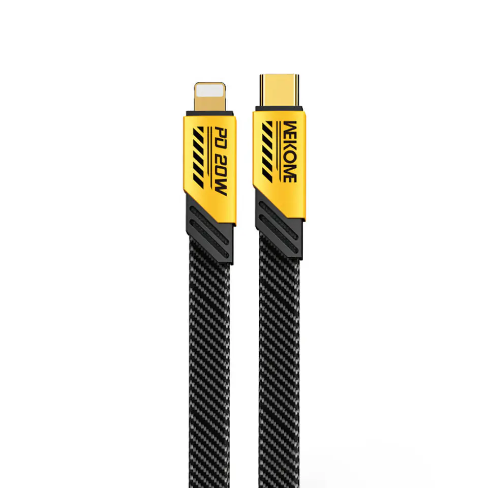 ⁨WEKOME WDC-191 Mecha Series - Kabel połączeniowy USB-C do Lightning PD 20W 1 m (Żółty)⁩ w sklepie Wasserman.eu