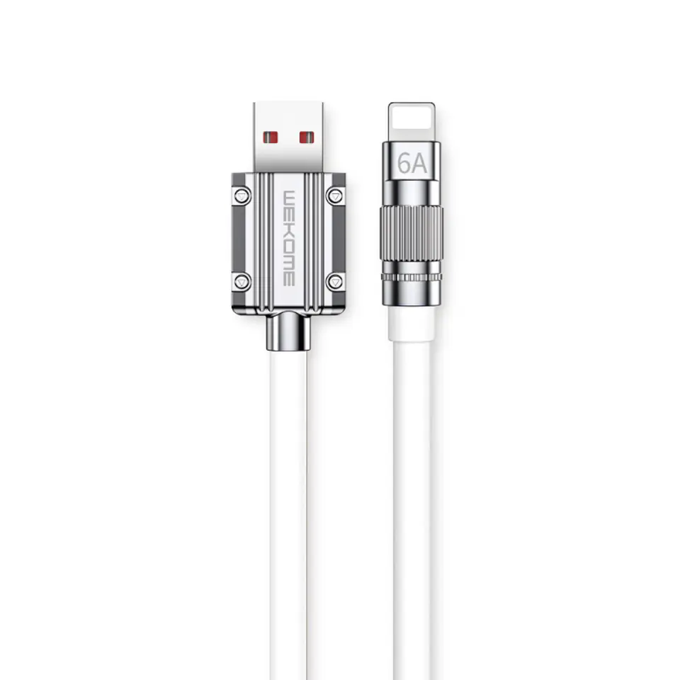 ⁨WEKOME WDC-186 Wingle Series - Kabel połączeniowy USB-A do Lightning Fast Charging 1 m (Biały)⁩ w sklepie Wasserman.eu