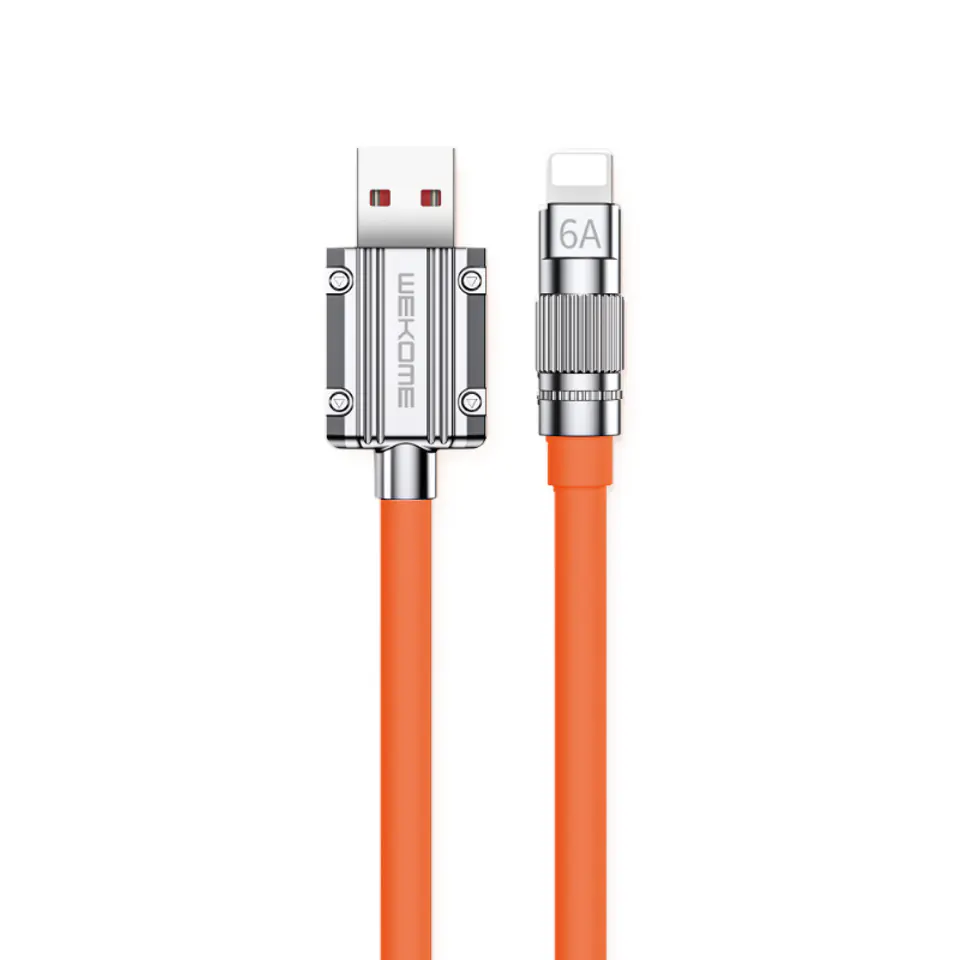 ⁨WEKOME WDC-186 Wingle Series - Kabel połączeniowy USB-A do Lightning Fast Charging 1 m (Pomarańczowy)⁩ w sklepie Wasserman.eu