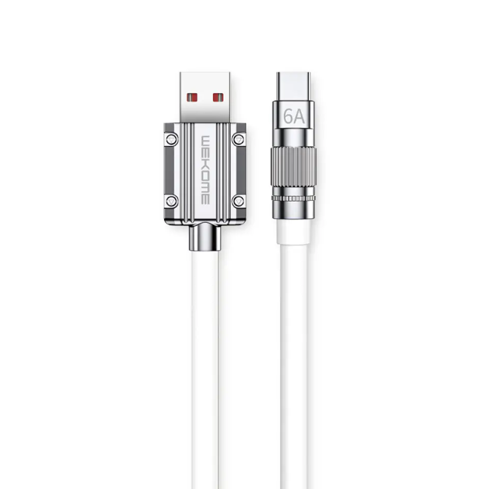 ⁨WEKOME WDC-186 Wingle Series - Kabel połączeniowy USB-A do USB-C Fast Charging 1 m (Biały)⁩ w sklepie Wasserman.eu