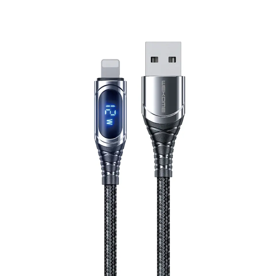 ⁨WEKOME WDC-166 Sakin Series - Kabel połączeniowy USB-A do Lightning 6A Fast Charging 1 m (Tarnish)⁩ w sklepie Wasserman.eu