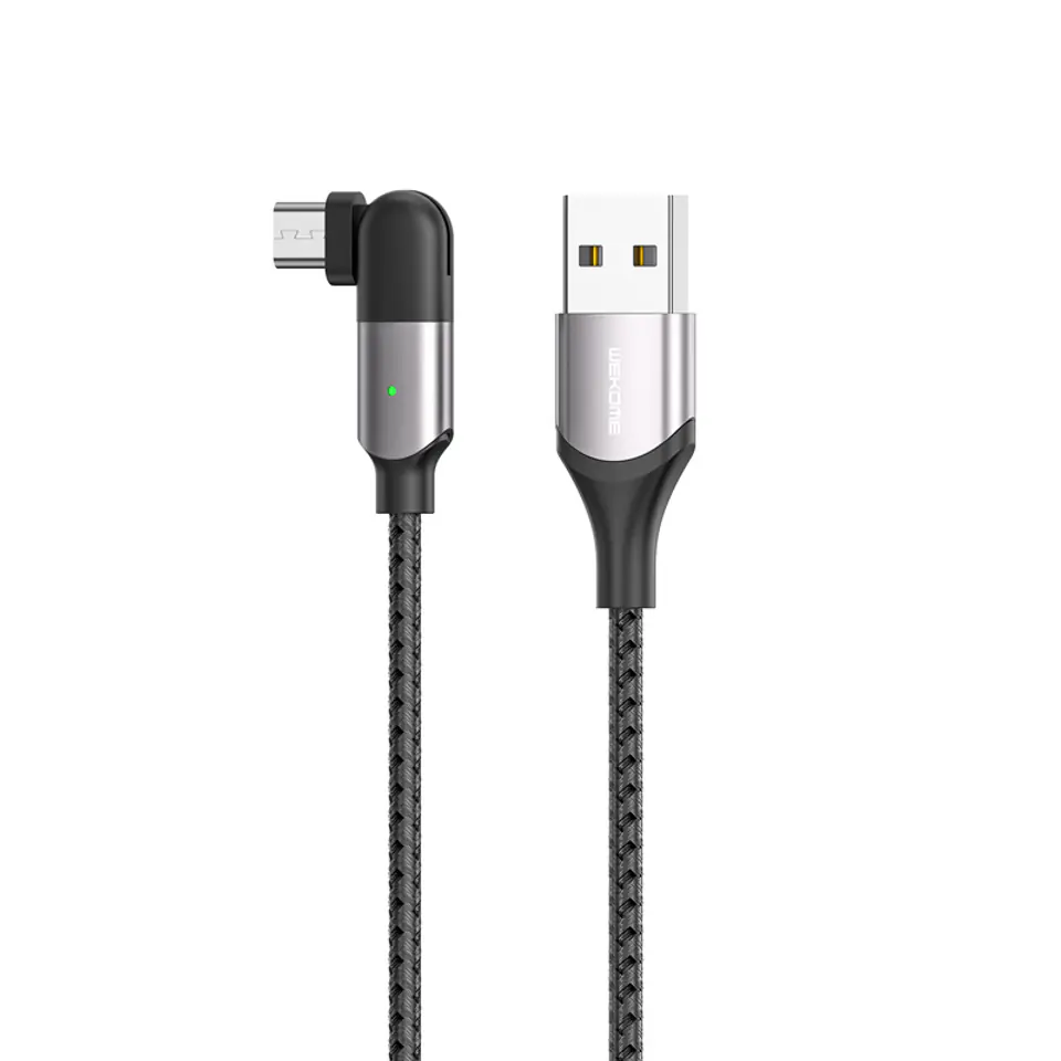 ⁨WEKOME WDC-142 Game Series - Kabel gamingowy USB-A do Micro USB 3A Obrót o 180° 1 m (Tarnish)⁩ w sklepie Wasserman.eu