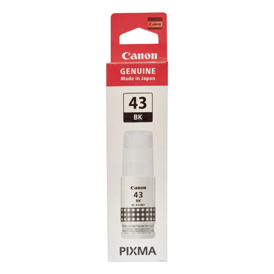 ⁨Canon oryginalny ink / tusz GI-43 Bk, black, 8000s, 4698C001, Canon Pixma G540, G640⁩ w sklepie Wasserman.eu