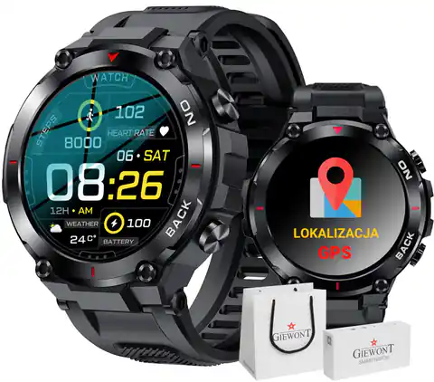 ⁨Smartwatch Giewont Pionier GPS GW460-1 - Carbon⁩ w sklepie Wasserman.eu