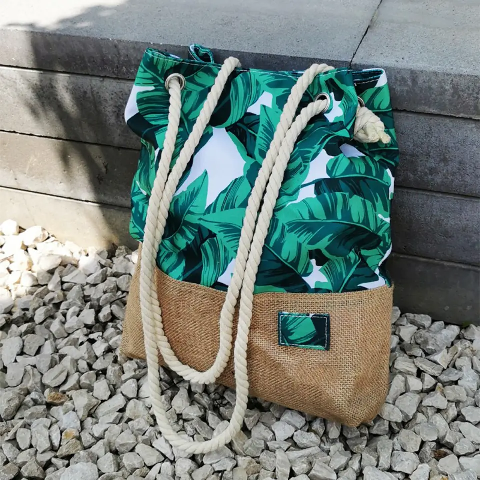 ⁨Beach Bag Braided Leaves PL151⁩ at Wasserman.eu