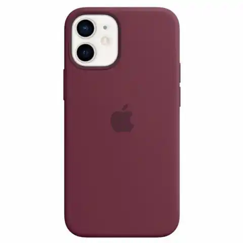 ⁨Etui Apple MHKQ3ZM/A iPhone 12 mini 5,4" MagSafe fioletowy/plum Silicone Case⁩ w sklepie Wasserman.eu