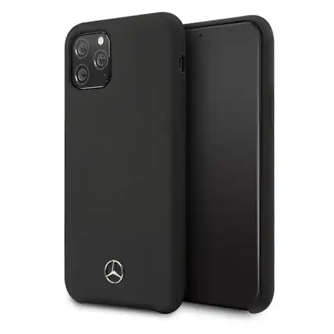 ⁨Mercedes MEHCN58SILBK iPhone 11 Pro hardcase czarny/black Silicone Line⁩ w sklepie Wasserman.eu