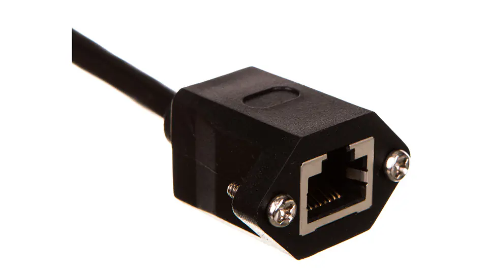 ⁨Przedłużacz kabla krosowego F/UTP kat.6 czarny 0,5m 77554⁩ w sklepie Wasserman.eu