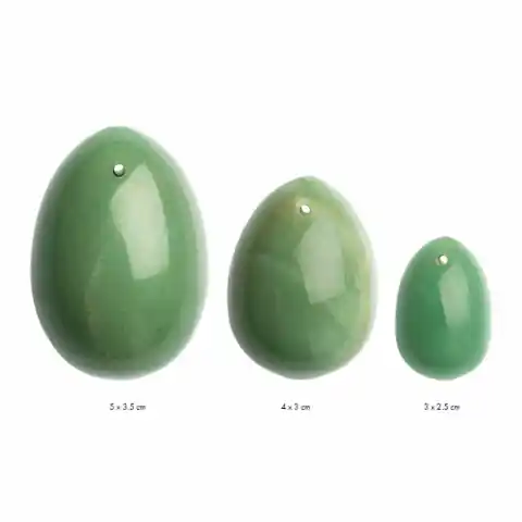 ⁨Kulki gejszy - La Gemmes Yoni Egg Set Jade⁩ w sklepie Wasserman.eu