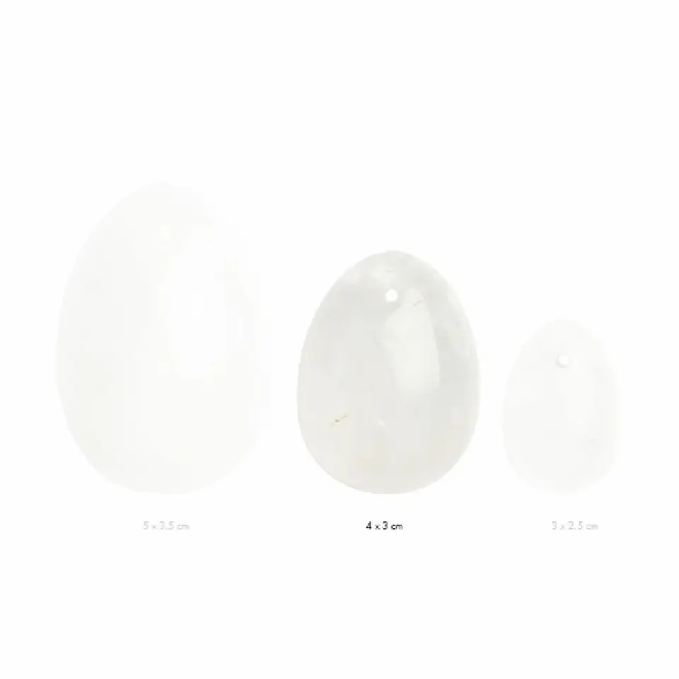 ⁨Kulka gejszy - La Gemmes Yoni Egg Clear Quartz M⁩ w sklepie Wasserman.eu