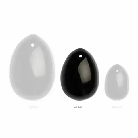 ⁨Kulka gejszy - La Gemmes Yoni Egg Black Obsidian M⁩ w sklepie Wasserman.eu