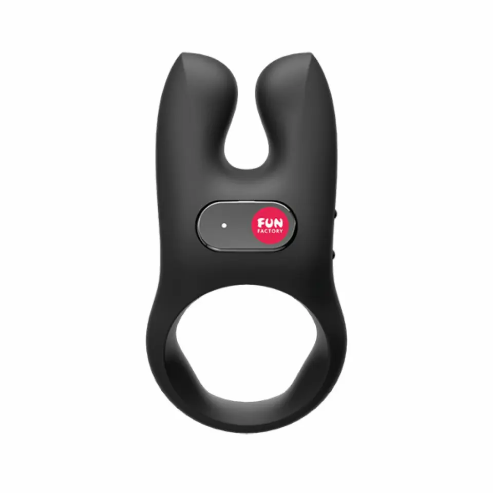 ⁨FUN FACTORY Nose Vibrating Cock Ring Vibrating Erection Ring Black⁩ at Wasserman.eu