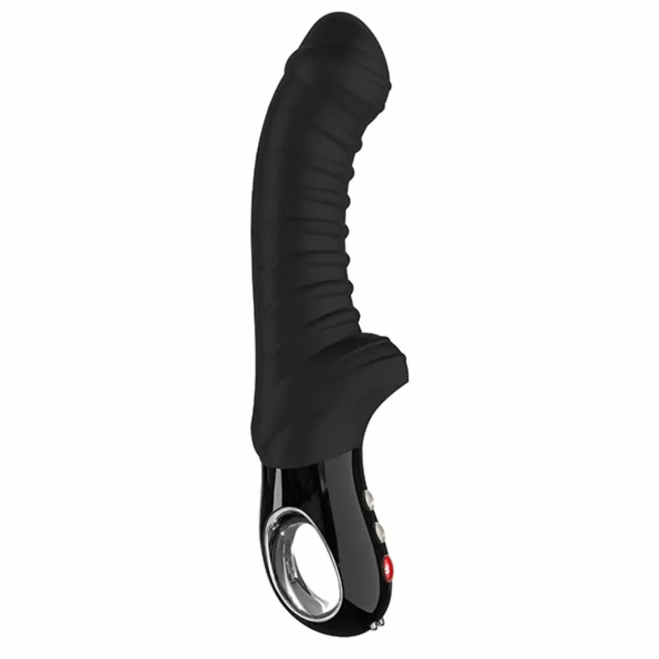 ⁨FUN FACTORY Tiger Black Line ribbed vibrator with stud⁩ at Wasserman.eu