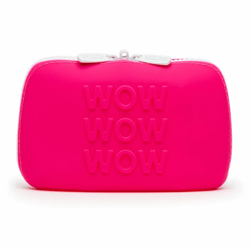 ⁨Happy Rabbit WOW Etui Silikonowe Małe Rożowe z Zamkiem 16,5x10,8cm⁩ w sklepie Wasserman.eu