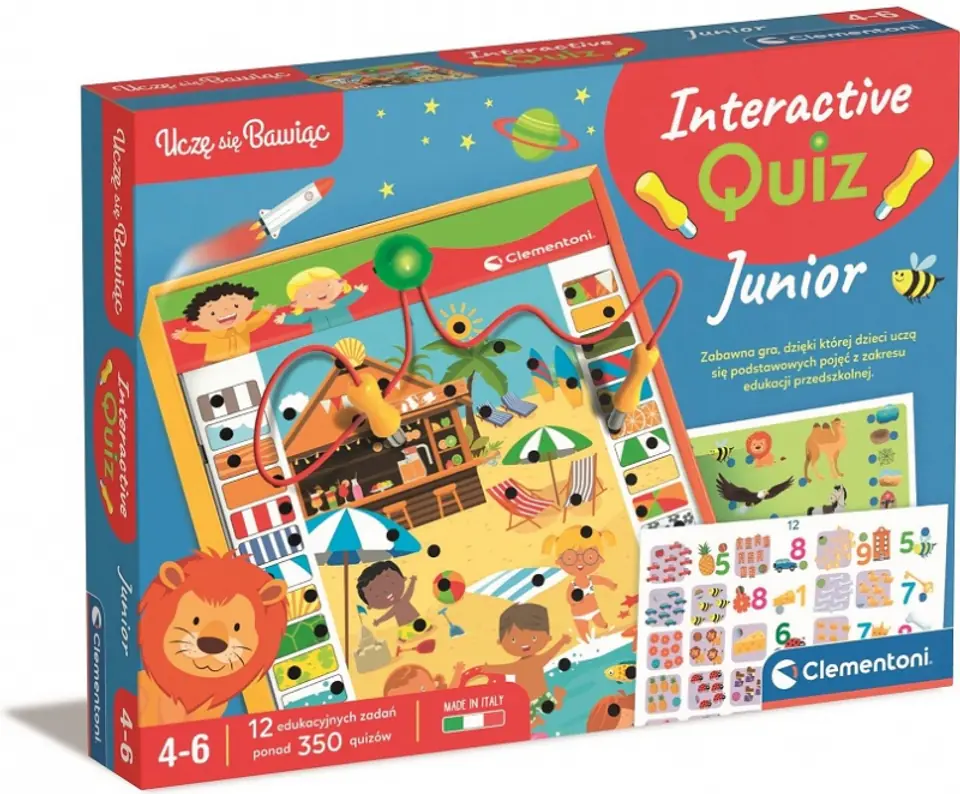 Interaktywny Quiz Junior Uczę się Bawiąc Clementoni w sklepie Wasserman.eu