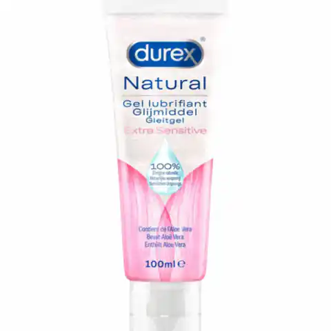 ⁨Lubrykant wodny - Durex Natural Lubricant Extra Sensitive 100 ml⁩ w sklepie Wasserman.eu