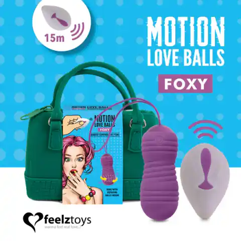 ⁨Zdalnie sterowane jajeczko wibrujące - FeelzToys Motion Love Balls Foxy⁩ w sklepie Wasserman.eu