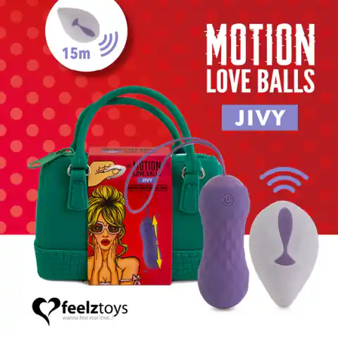 ⁨Zdalnie sterowane jajeczko wibrujące - FeelzToys Motion Love Balls Jivy⁩ w sklepie Wasserman.eu