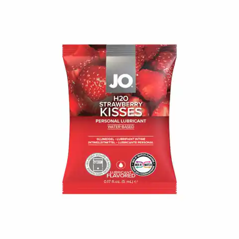 ⁨Lubrykant (saszetka) - System JO H2O Strawberry 5 ml⁩ w sklepie Wasserman.eu