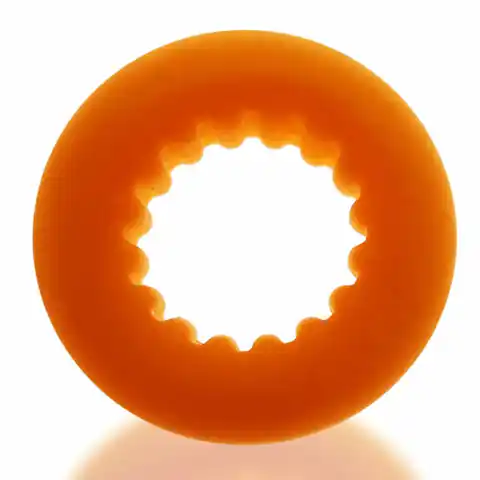 ⁨Pierścień erekcyjny - Oxballs Axis Rib Griphold Cockring Orange Ice⁩ w sklepie Wasserman.eu