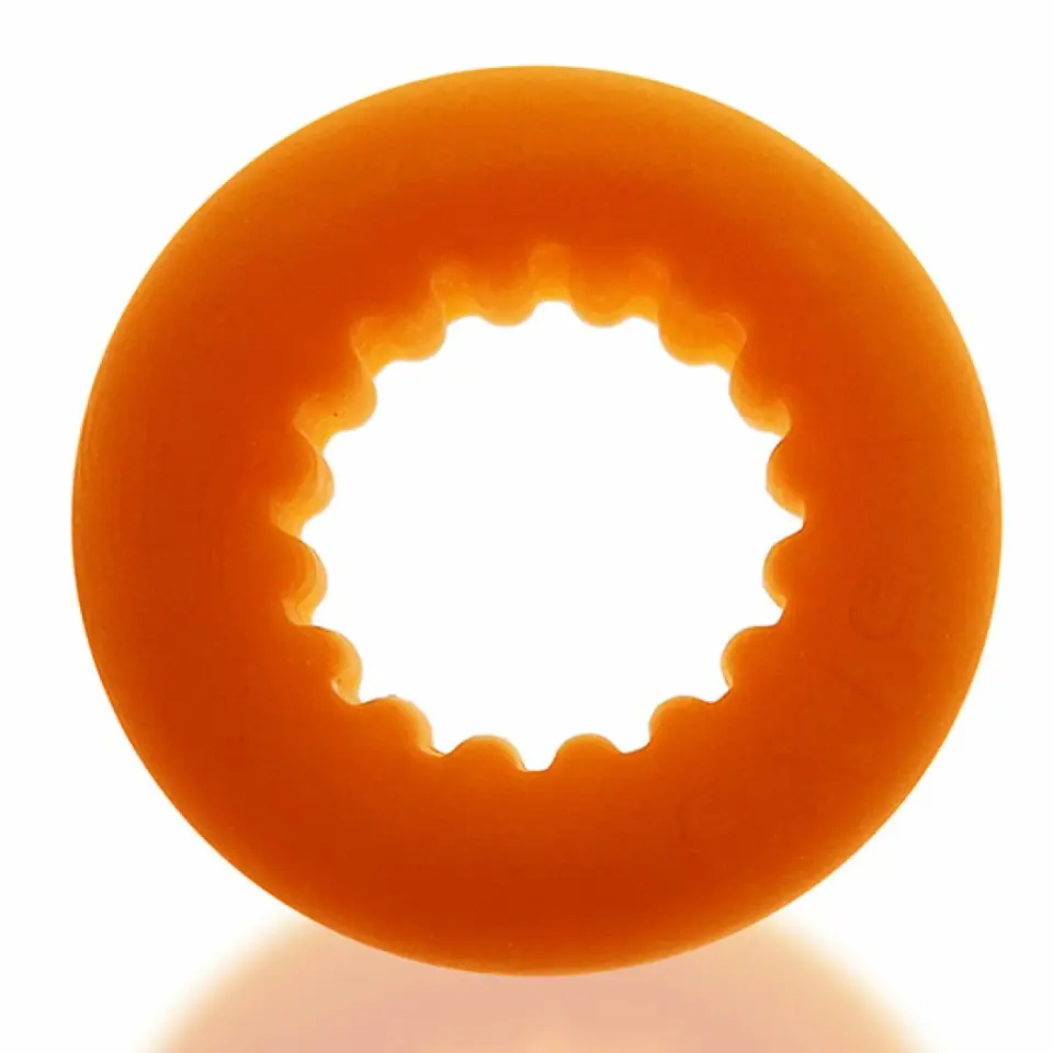 ⁨Pierścień erekcyjny - Oxballs Axis Rib Griphold Cockring Orange Ice⁩ w sklepie Wasserman.eu