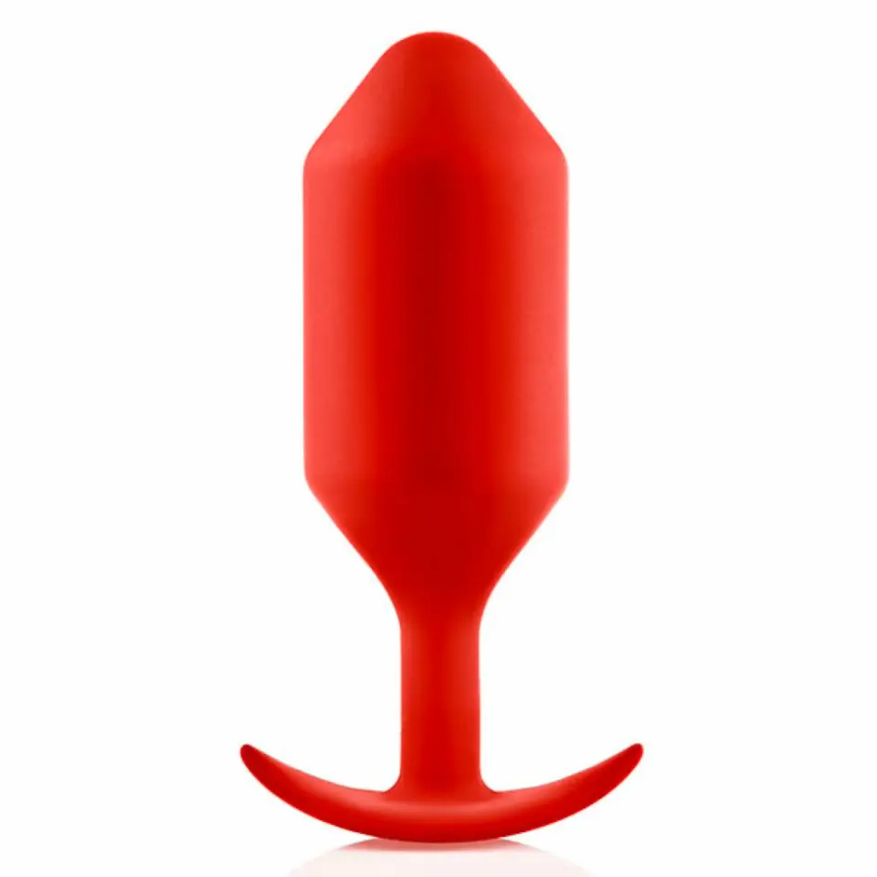 Plug analny - B-Vibe Snug Plug 6 Red w sklepie Wasserman.eu