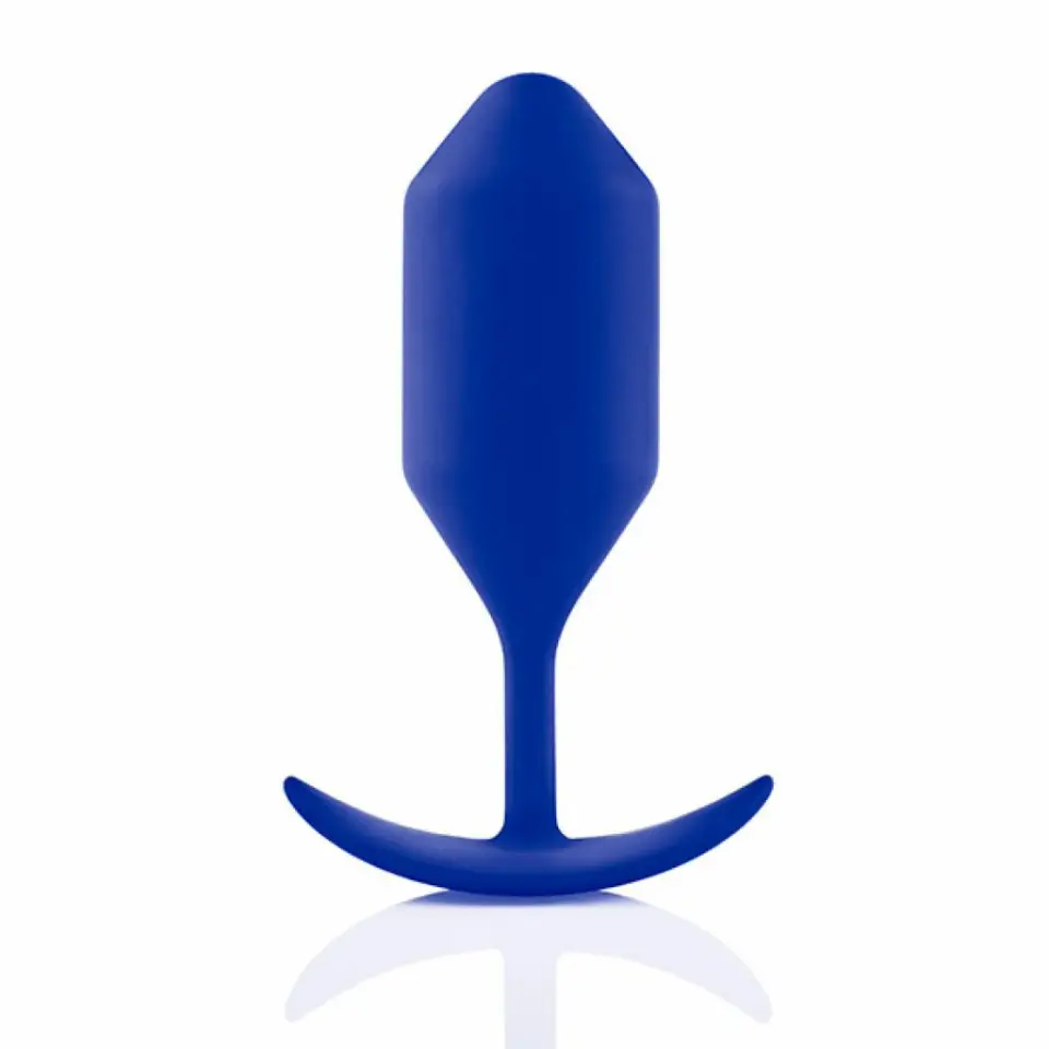 ⁨Plug analny - B-Vibe Snug Plug 4 Navy⁩ w sklepie Wasserman.eu