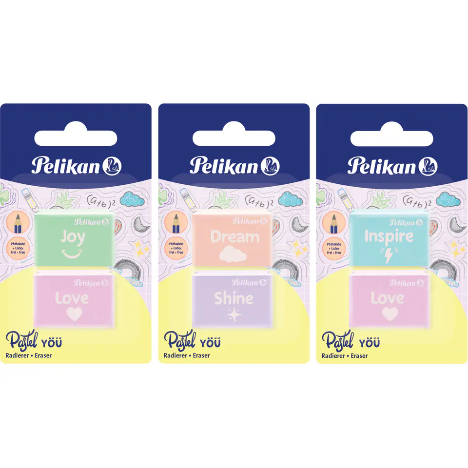 ⁨Gumka PASTELL YOU (2 szt.) 606196 PELIKAN⁩ w sklepie Wasserman.eu