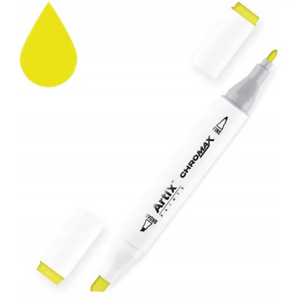 ⁨Marker alkoholowy dwustronny FLUORESCENT YELLOW PP915-13 ARTIX⁩ w sklepie Wasserman.eu