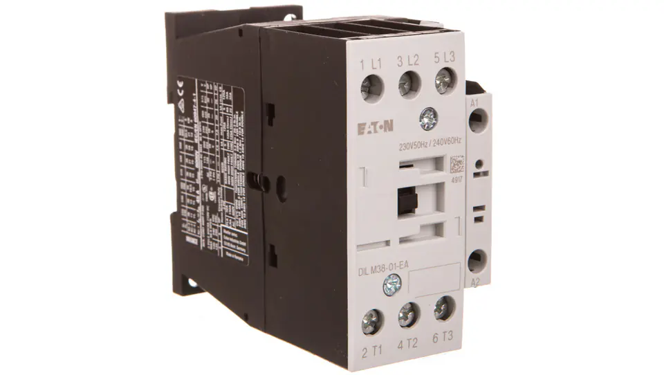 ⁨Power contactor 38A 3P 230V AC 0Z 1R DILM38-01-EA(230V50HZ,240V60HZ) 190007⁩ at Wasserman.eu