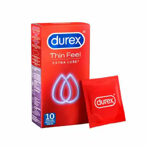⁨Prezerwatywy - Durex Thin Feel Extra Lube 10 szt⁩ w sklepie Wasserman.eu