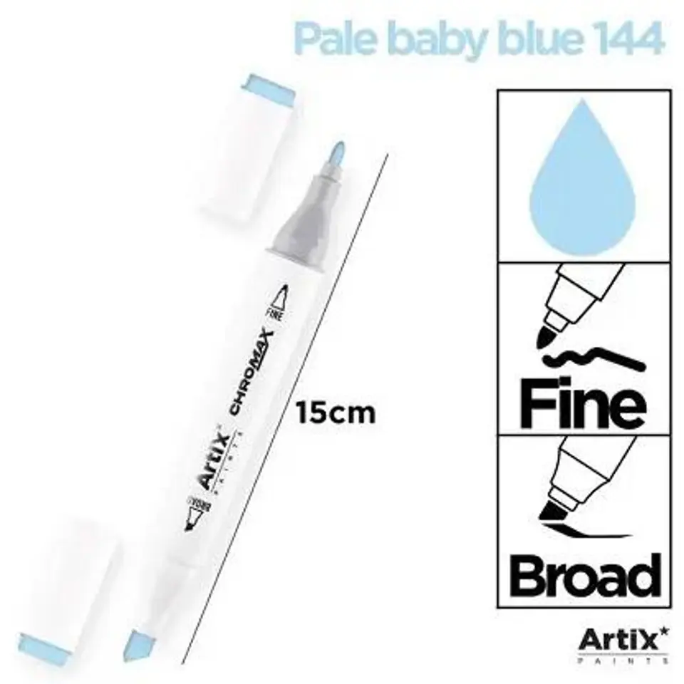 ⁨Marker alkoholowy dwustronny PALE BABY BLUE PP915-51 ARTIX⁩ w sklepie Wasserman.eu