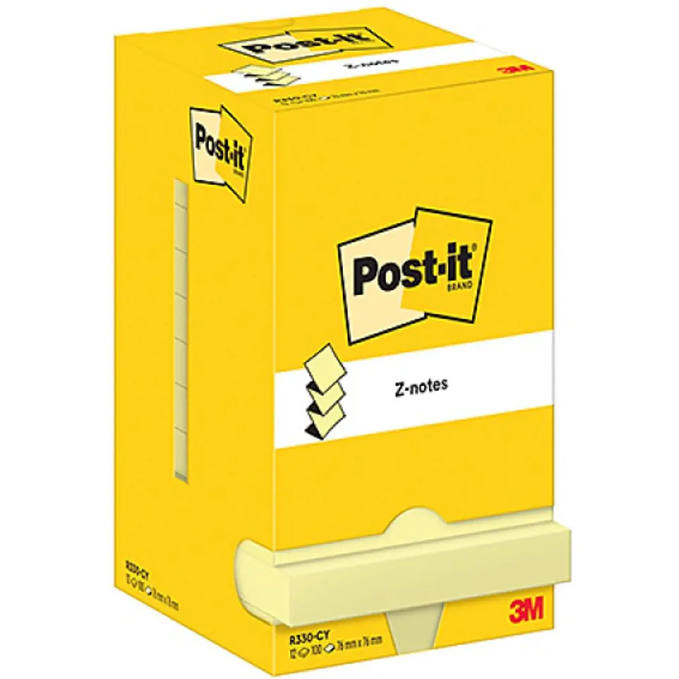 ⁨Bloczek 3M POST-IT Z-Notes R-330 76x76mm 100k ( 12 bloczków ) 70005288421⁩ w sklepie Wasserman.eu