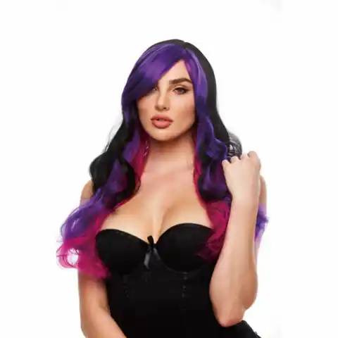 ⁨Peruka - Pleasure Wigs Brandi Wig Black & Purple⁩ w sklepie Wasserman.eu